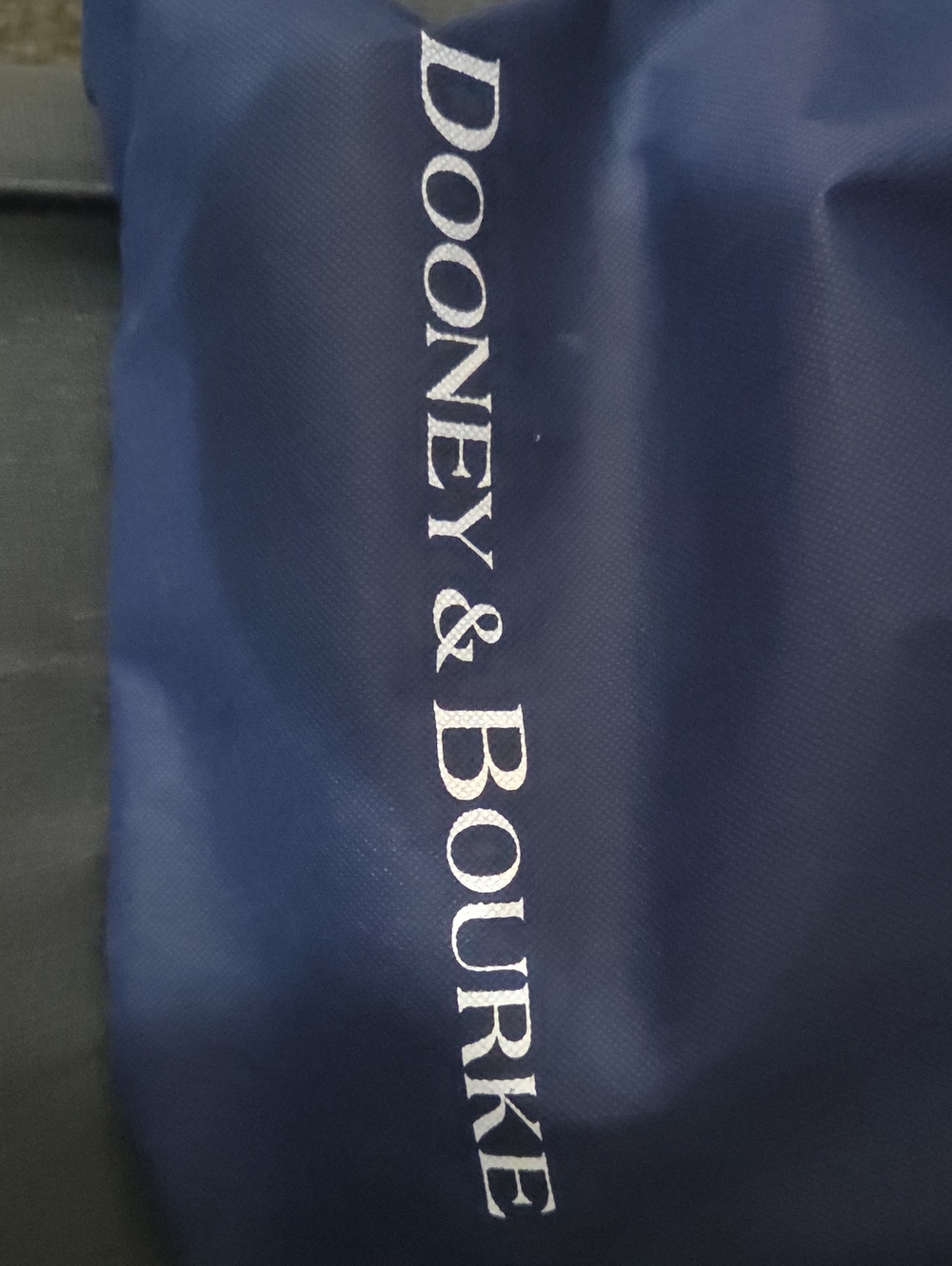 Dooney & Bourke Navy Duffel with White Logo